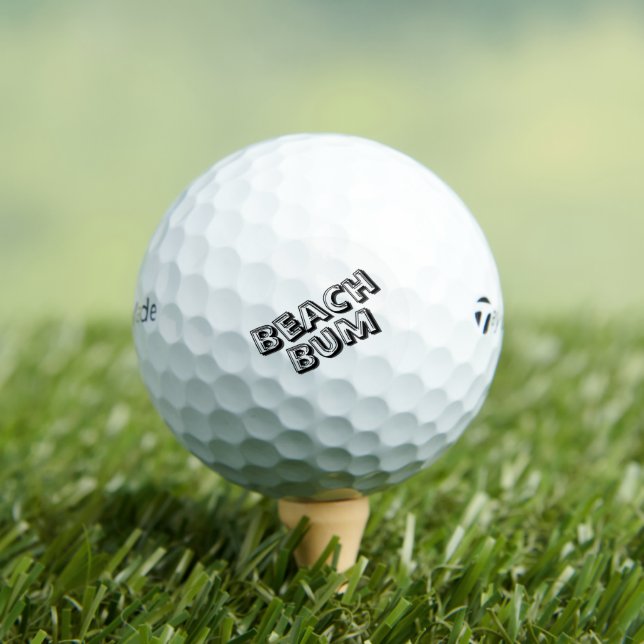 Waves on Sandy Beach Beach Bum Golf Balls (Insitu Tee)