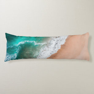 Waves on Sandy Beach Body Cushion