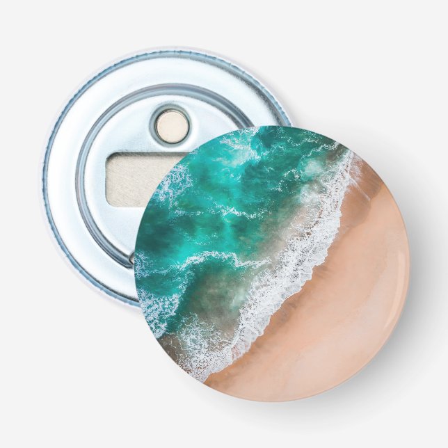 Waves on Sandy Beach  Bottle Opener (Front)