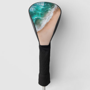 Waves on Sandy Beach Golf Head Cover