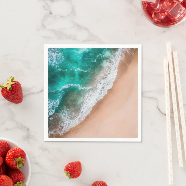 Waves on Sandy Beach  Napkin (Insitu)