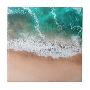 Waves on Sandy Beach  Tile