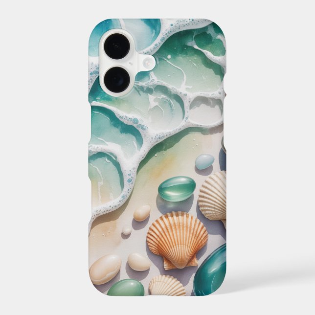 WAVES ON THE BEACH AND TROPICAL SEASHELLS (Back)