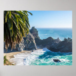 Waves on the beach poster