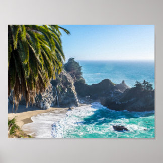 Waves on the beach poster