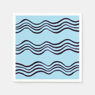 Waves Paper Plate Napkin