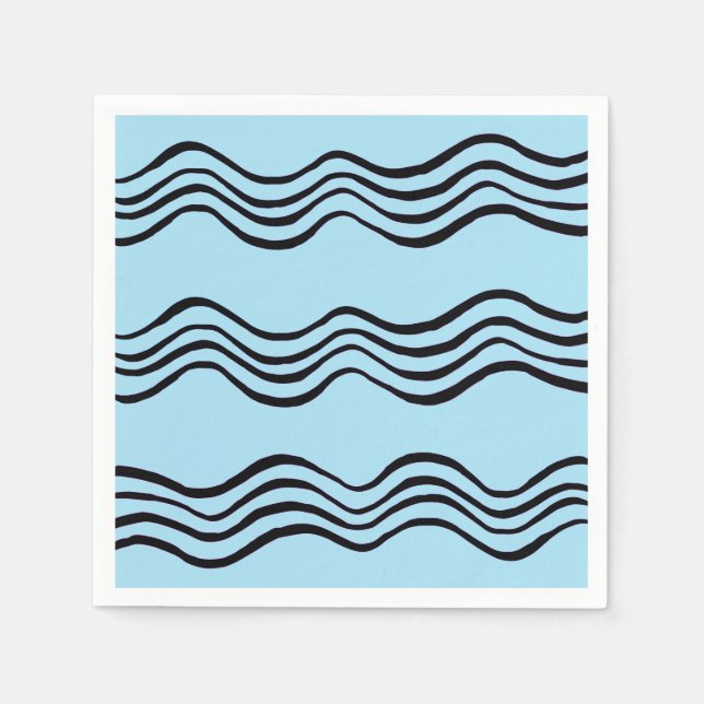 Waves Paper Plate Napkin (Front)