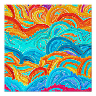Waves Patterns Painting. Buy Now Poster