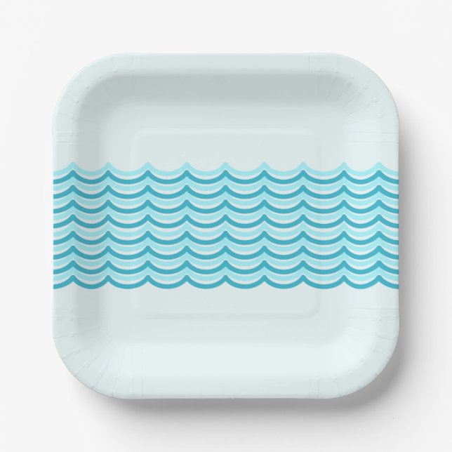 Waves Pool Party Plate (Front)