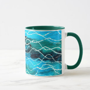 'Waves' Ringer Mug