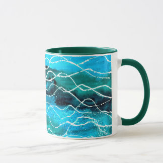 'Waves' Ringer Mug