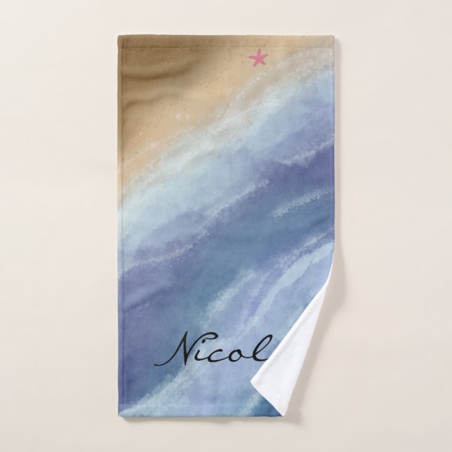 Waves rolling in  hand towel (Hand Towel)
