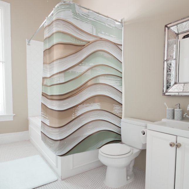 Waves Shower Curtain (In Situ)