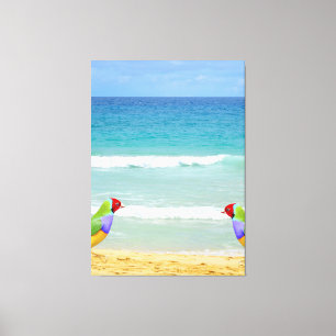 Waves, sky and surf on Boa Vista beach Canvas Print