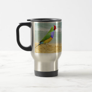 waves, sky and surf on boa vista beach travel mug