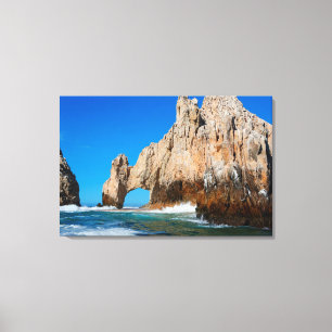 Waves Splashing On Beach Canvas Print