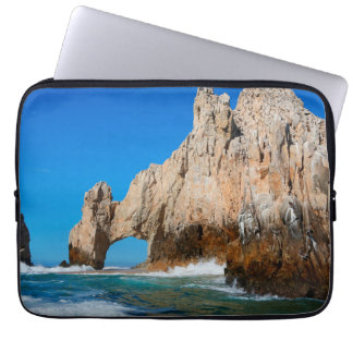 Waves Splashing On Beach Laptop Sleeve