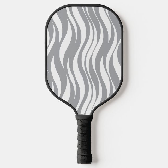 Waves - Steel Silver Pickleball Paddle (Front)