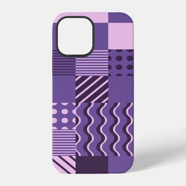 Waves Stripes Dots: Modern Seamless. iPhone Case (Back)