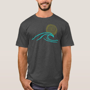 Waves Sun Surf Water Beach Ocean Sea Minimalistic T-Shirt
