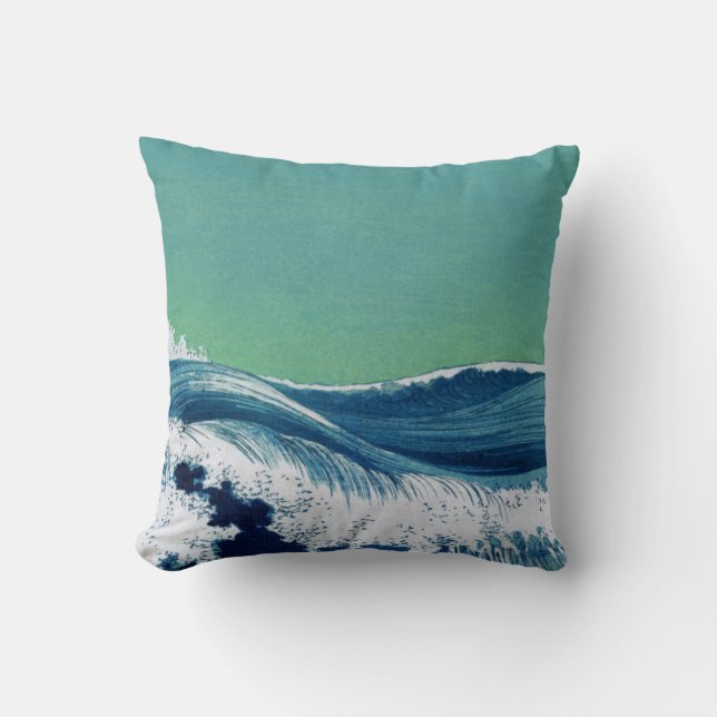 Waves Throw Pillow (Front)