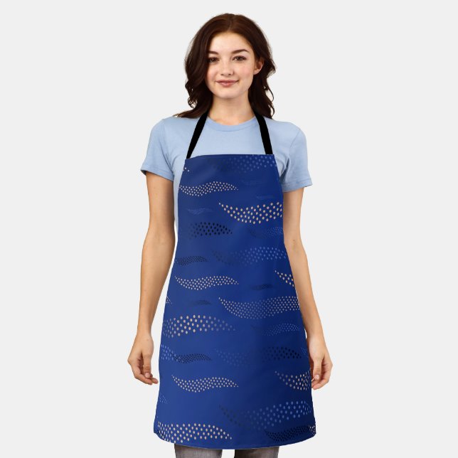 Waves Tiger (stylised pattern) 2 Apron (Worn)