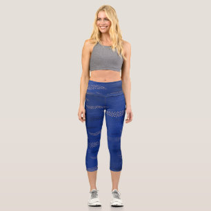 Waves Tiger (stylised pattern) 2 Capri Leggings