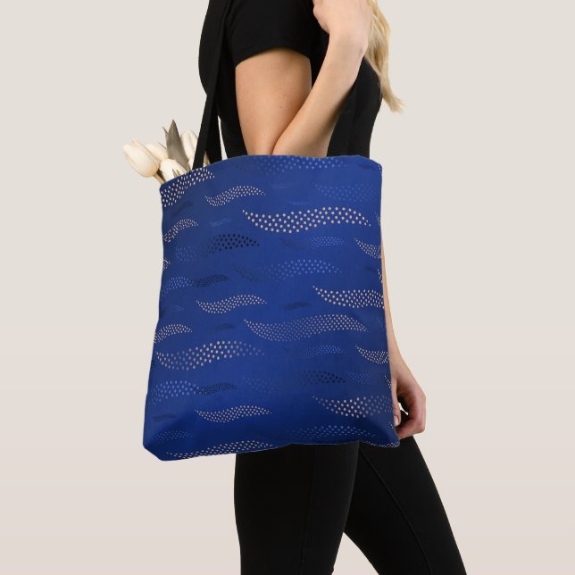 Waves Tiger (stylised pattern) 2 Tote Bag (Close Up)