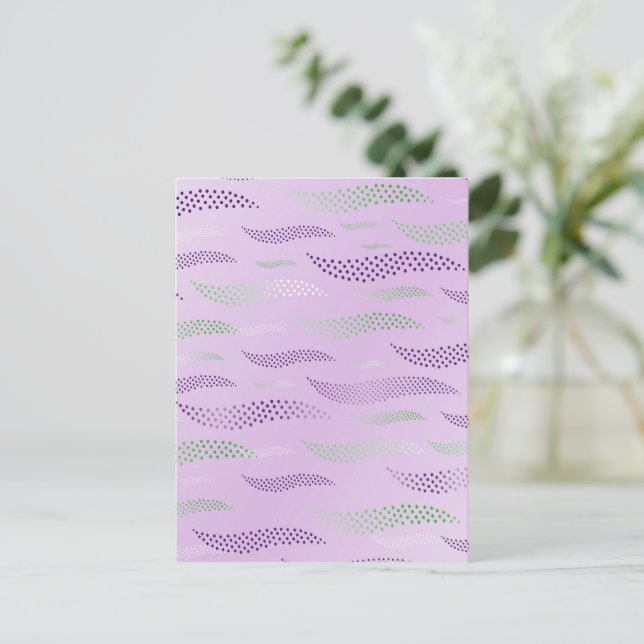 Waves Tiger (stylised pattern) 3 Holiday Postcard (Standing Front)