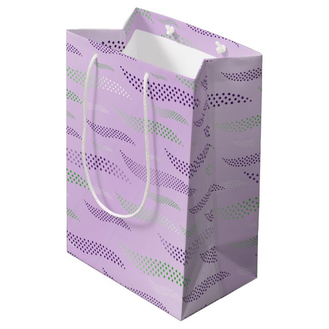 Waves Tiger (stylised pattern) 3 Medium Gift Bag (Back Angled)