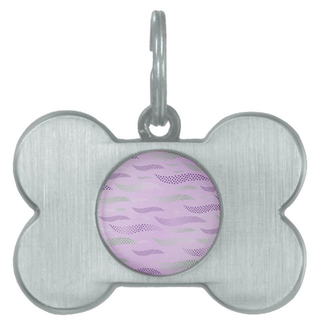 Waves Tiger (stylised pattern) 3 Pet ID Tag (Front)