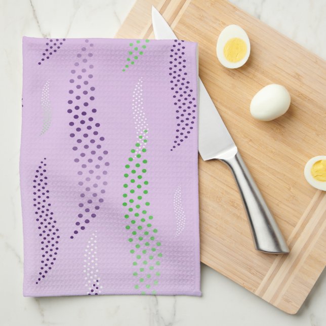Waves Tiger (stylised pattern) 3 Tea Towel (Quarter Fold)
