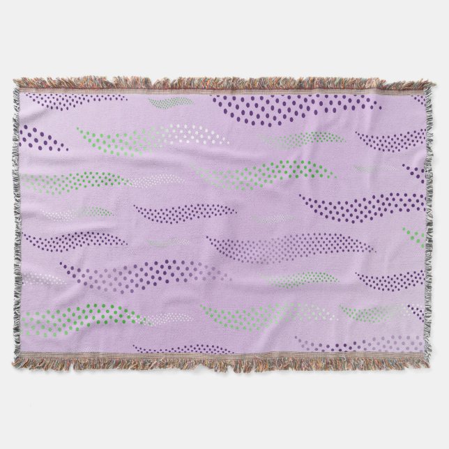 Waves Tiger (stylised pattern) 3 Throw Blanket (Front)