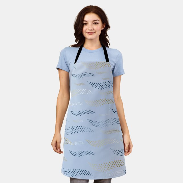 Waves Tiger (stylised pattern) 4 Apron (Worn)