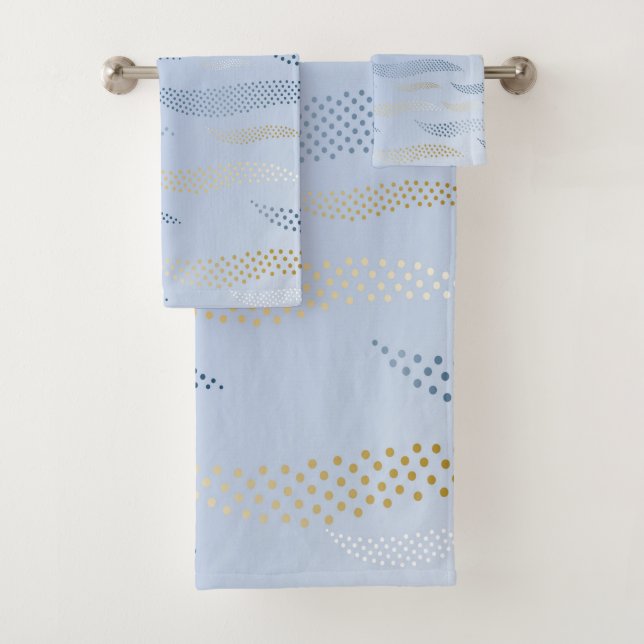 Waves Tiger (stylised pattern) 4 Bath Towel Set (Insitu)