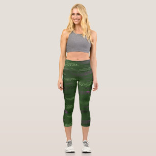 Waves Tiger (stylised pattern) 5 Capri Leggings