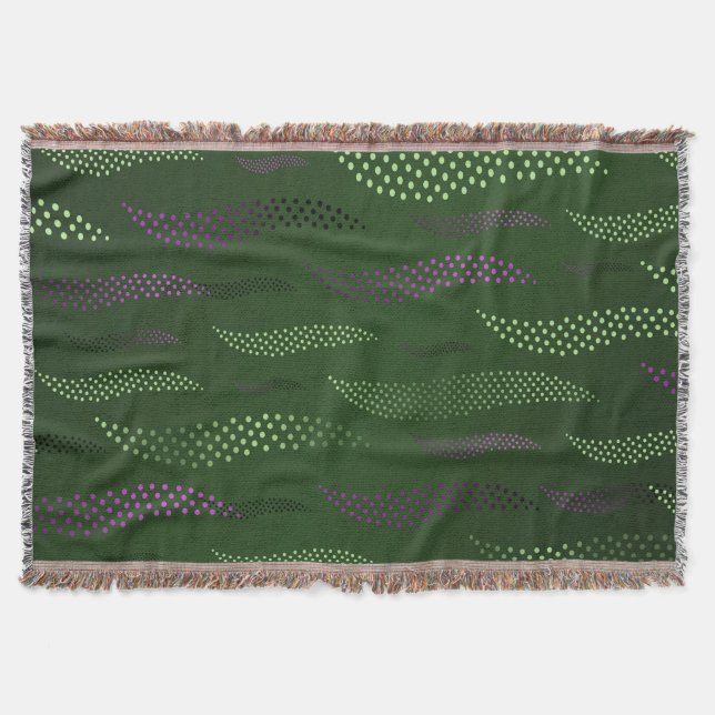 Waves Tiger (stylised pattern) 5 Throw Blanket (Front)