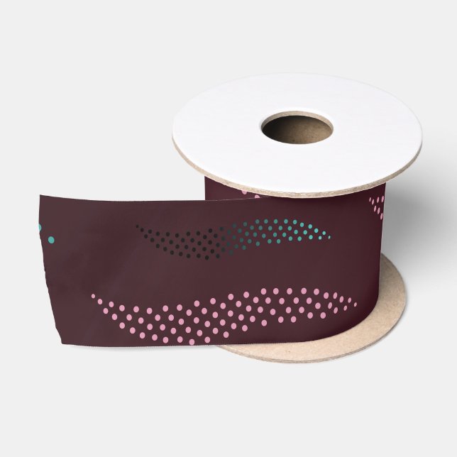 Waves Tiger (stylised pattern) 6 Satin Ribbon (Spool)