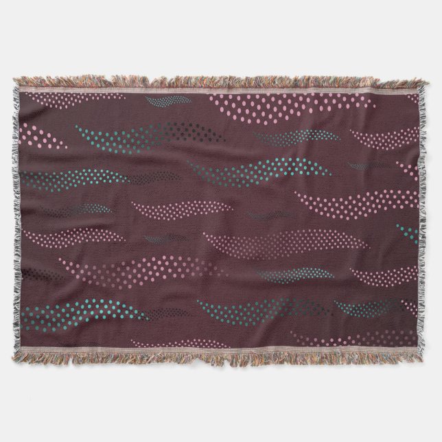 Waves Tiger (stylised pattern) 6 Throw Blanket (Front)