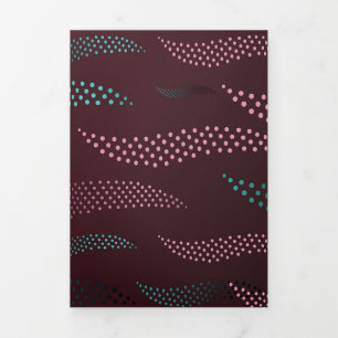 Waves Tiger (stylised pattern) 6 Tri-Fold Holiday Card