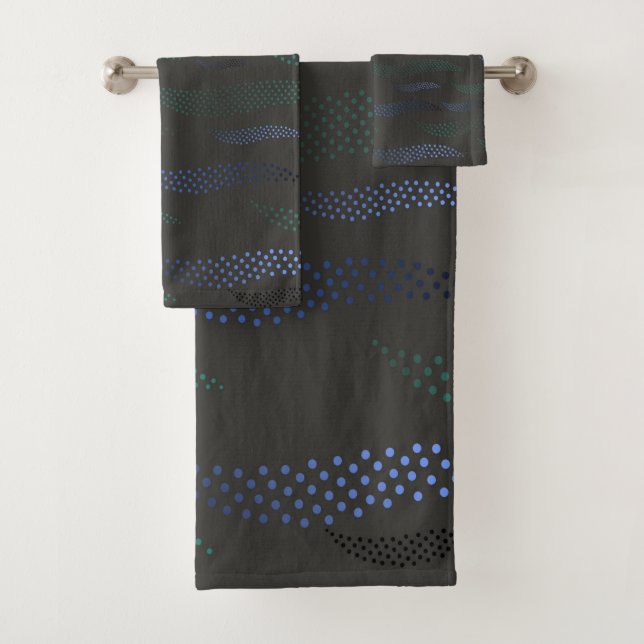 Waves Tiger (stylised pattern) 7 Bath Towel Set (Insitu)