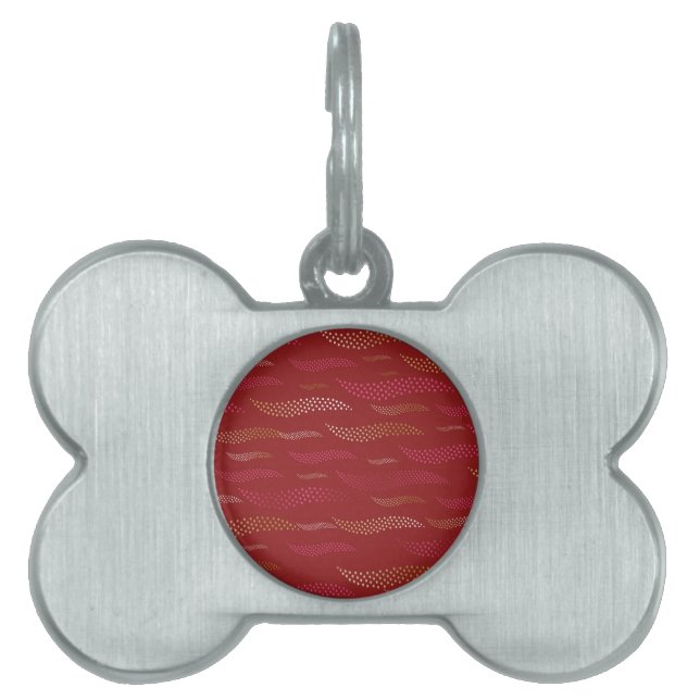Waves Tiger (stylised pattern) 8 Pet ID Tag (Front)