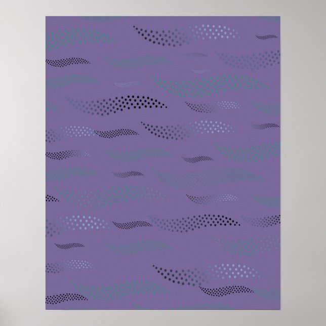 Waves Tiger (stylised pattern) 9 Poster (Front)