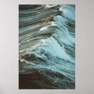 WAVES VINTAGE PHOTO POSTER
