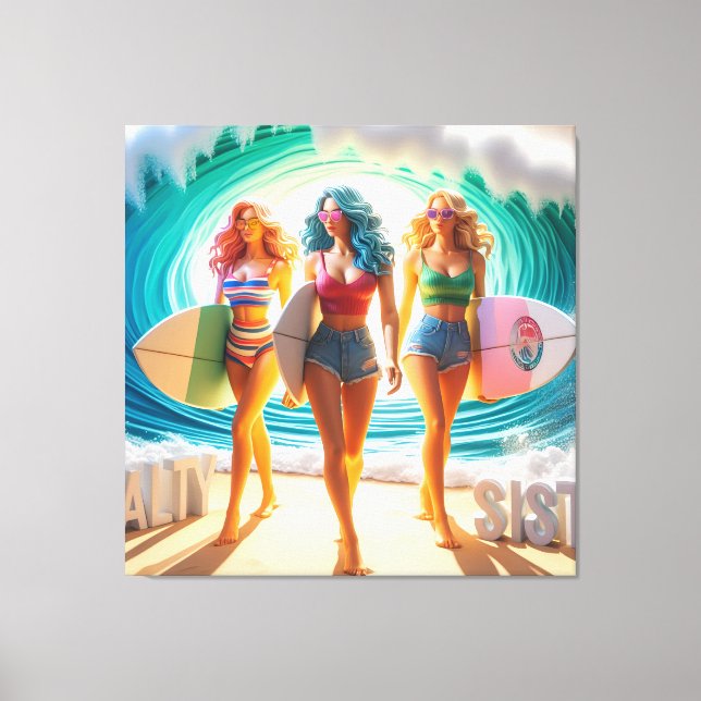 Waves & Wanderlust Collection Canvas Print (Front)