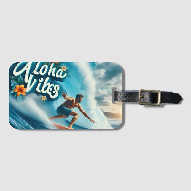 Waves & Wanderlust Collection Luggage Tag (Front Horizontal)