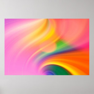 Waves watercolor background texture poster