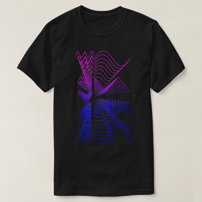 Waves Waveform Audio Digital Design Modular Gift 1 T-Shirt (Design Front)