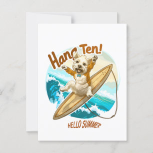  Waves & Woofs Wishes Postcard