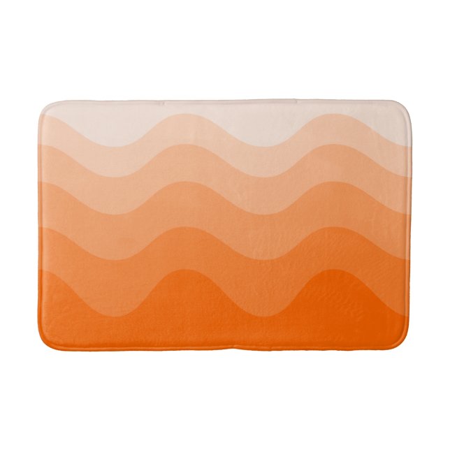 Wavey Stripe Modern Bath Mat (Front)